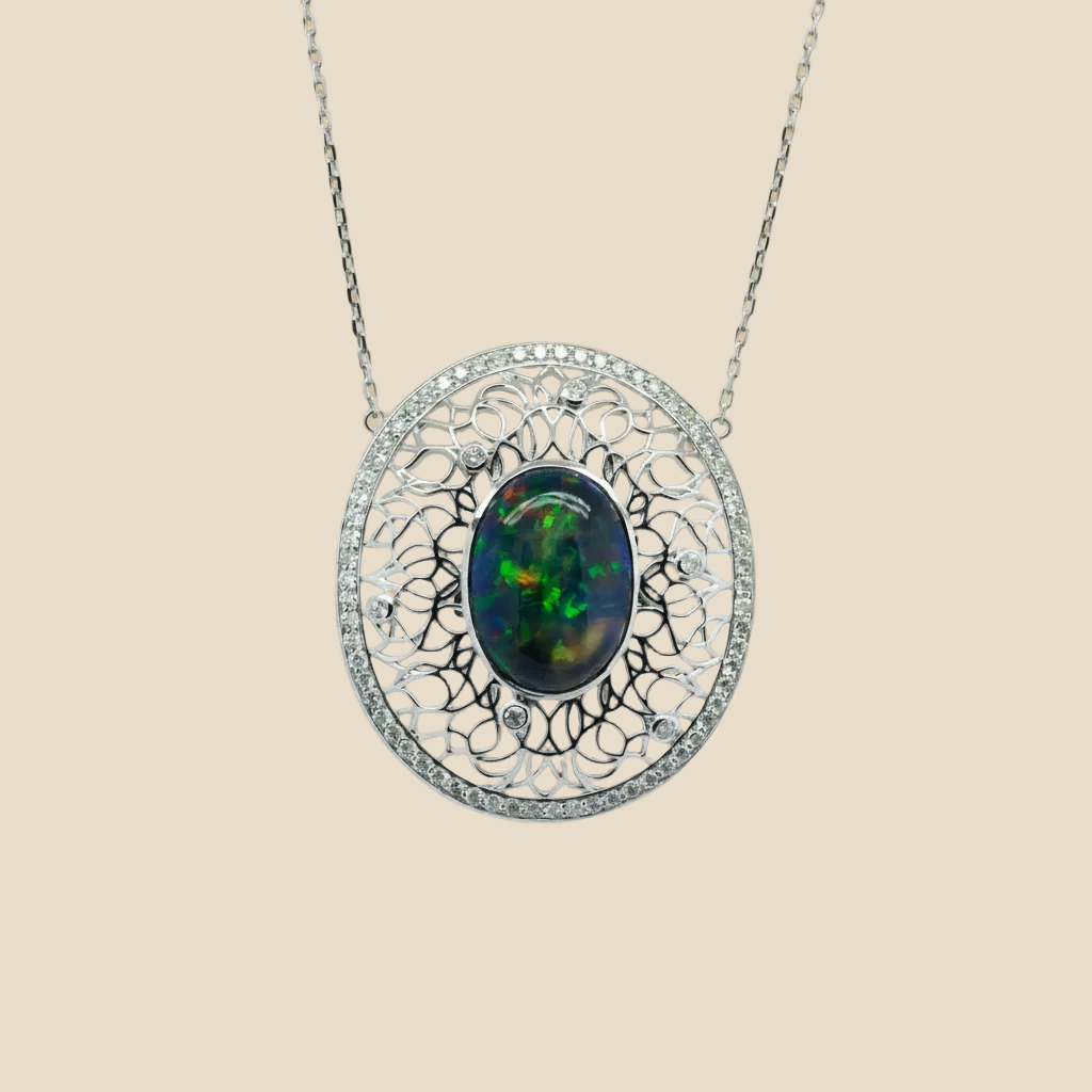Filigree Oval Necklace - Palaces Jewellery