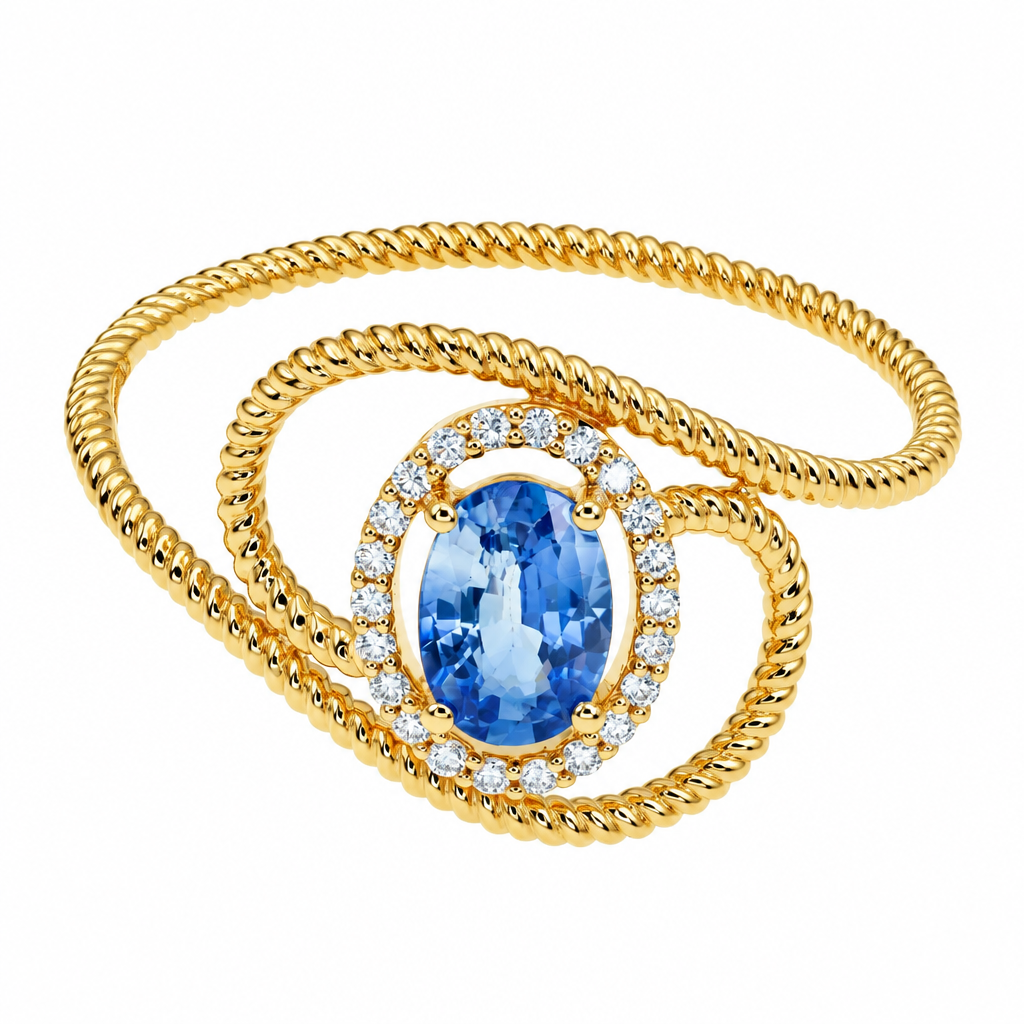 خاتم الياقوت الأنيق (Sapphire Elegance Ring)
