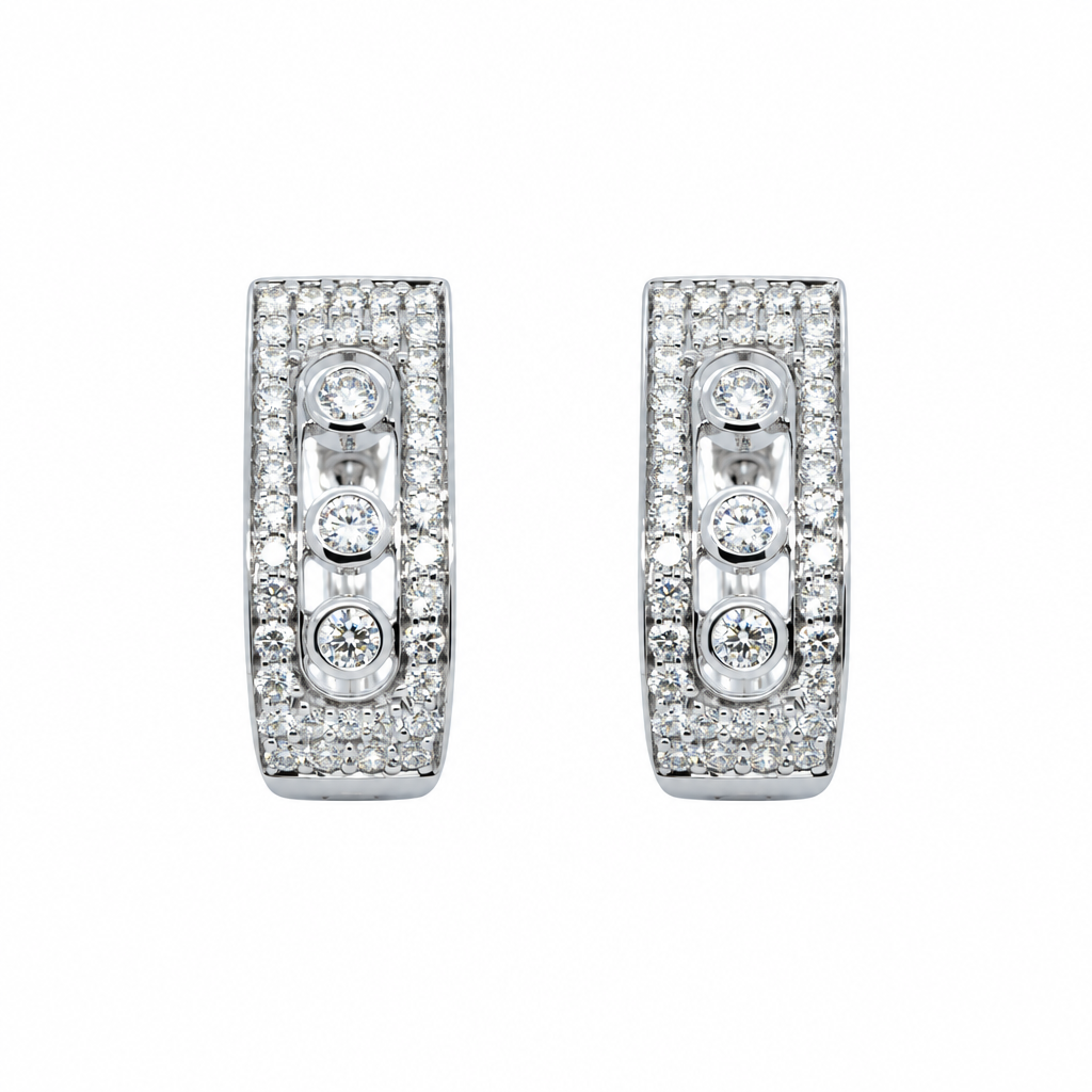 钻石英式锁耳环 (Diamond English Lock Earring)