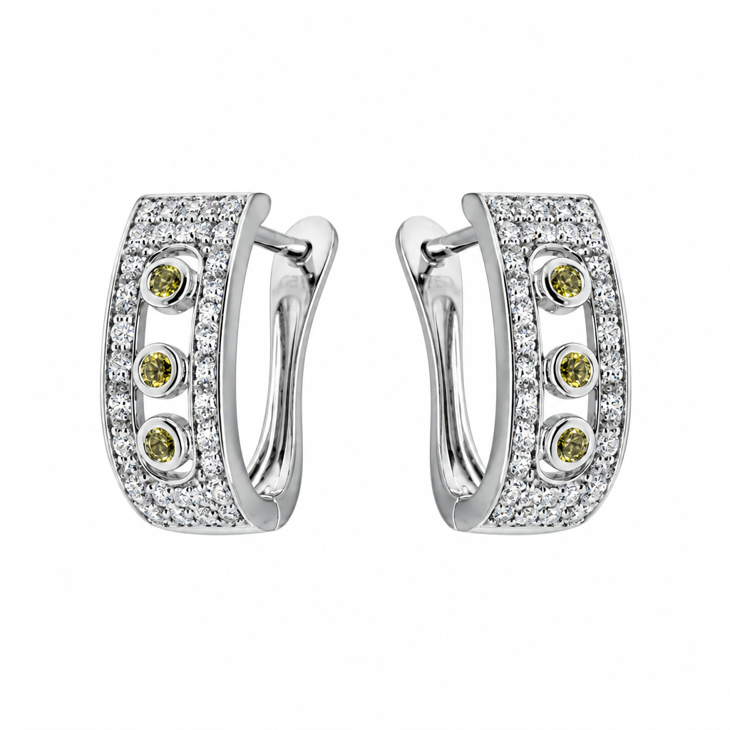 钻石英式锁耳环 (Diamond English Lock Earring)