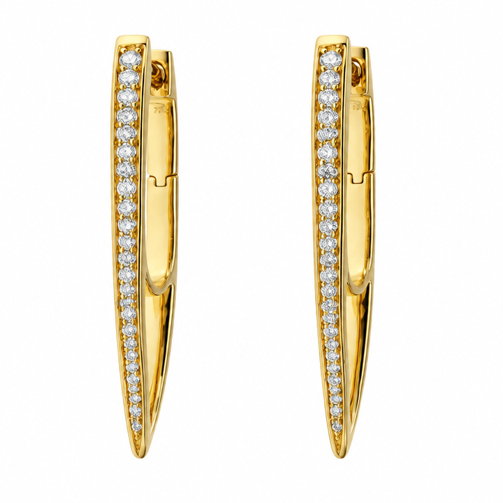 Nakalawit na Diamond Earring
