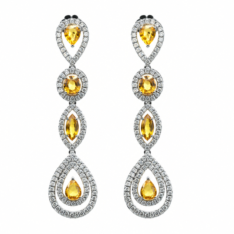 ต่างหูเพชรห้อย (Dangling Diamond Earring)